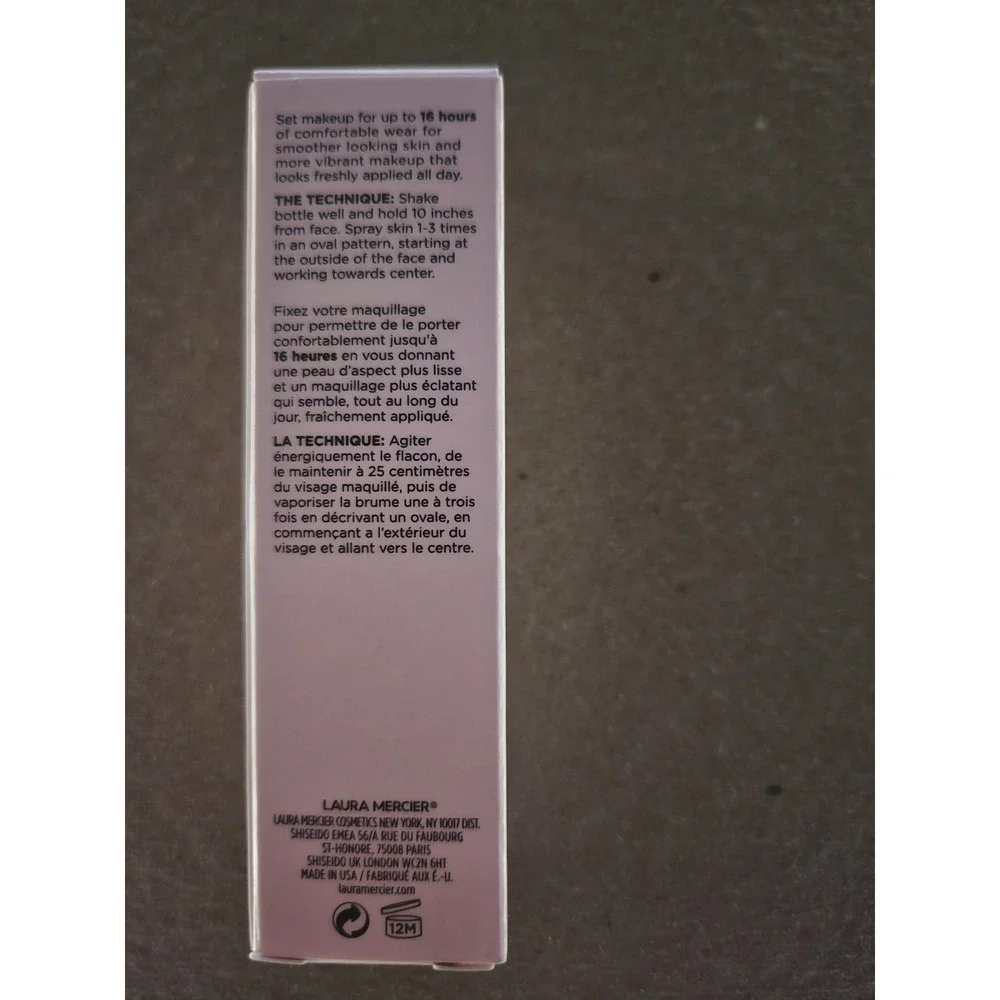 Laura Mercier Translucent Pure Setting Spray 16HR Alcohol-Free 30ml 1oz Travel